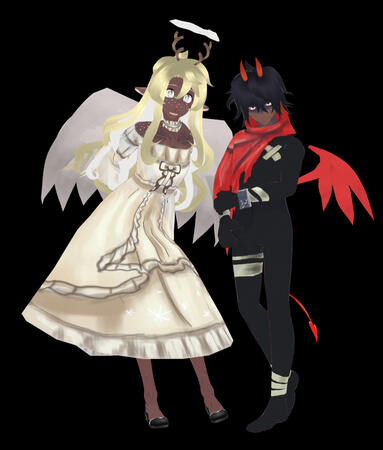 Odile and Odette vroid (Goomyloid's ocs) https://artfight.net/attack/9836781.odette-and-odile